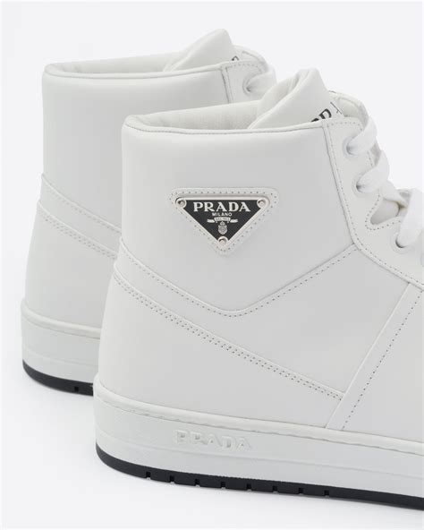 prada high top patent leather sneakers|Prada downtown leather sneakers.